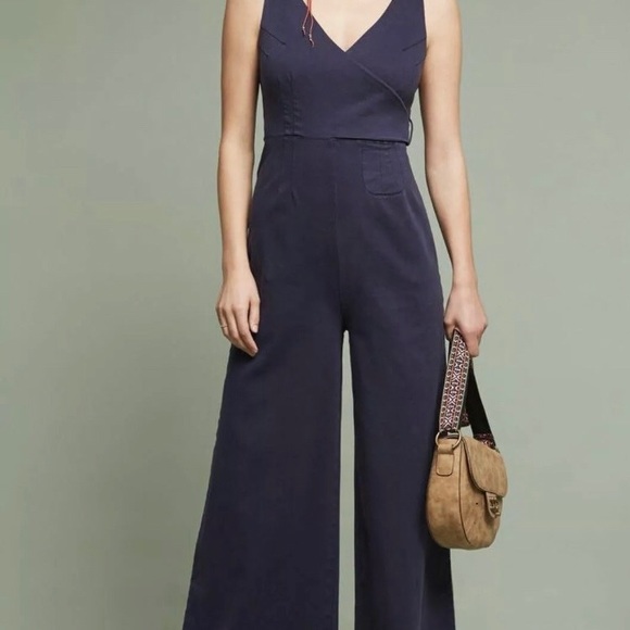 Anthropologie Pants - Chino by Anthropologie Navy Jumpsuit Size 6
